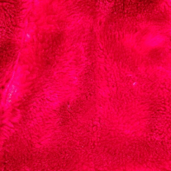 Vintage Christmas Tree Skirt Velvety Red Green Faux Fur Large 48 in 4 Foot Plush - Picture 7 of 11